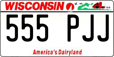 WI license plate 555PJJ