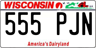 WI license plate 555PJN