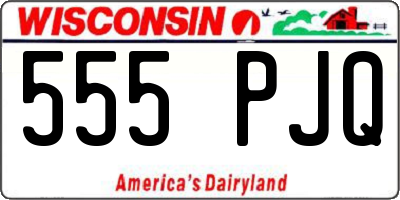 WI license plate 555PJQ