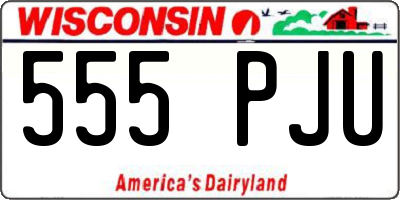 WI license plate 555PJU