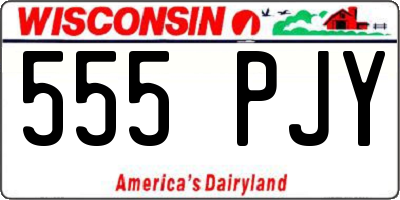 WI license plate 555PJY