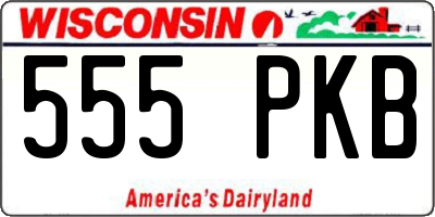 WI license plate 555PKB