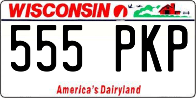 WI license plate 555PKP