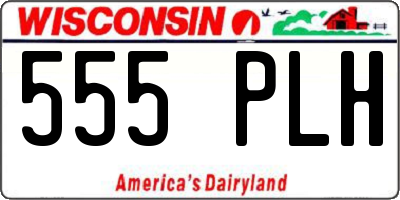 WI license plate 555PLH