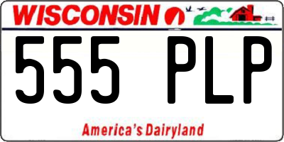 WI license plate 555PLP