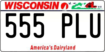 WI license plate 555PLU