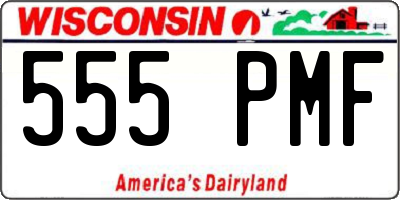 WI license plate 555PMF