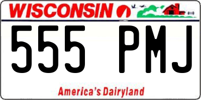 WI license plate 555PMJ