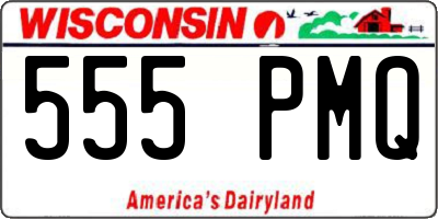 WI license plate 555PMQ