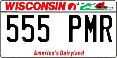 WI license plate 555PMR