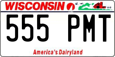 WI license plate 555PMT