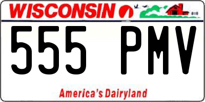 WI license plate 555PMV