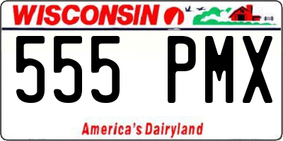 WI license plate 555PMX