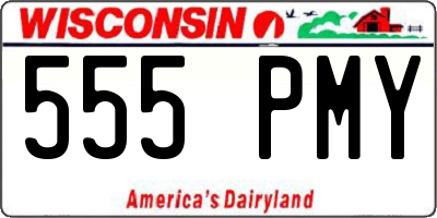 WI license plate 555PMY