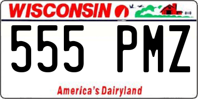 WI license plate 555PMZ