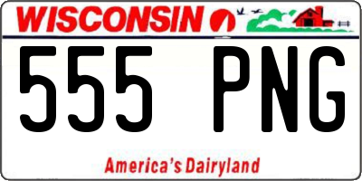 WI license plate 555PNG