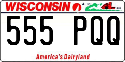 WI license plate 555PQQ