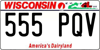 WI license plate 555PQV