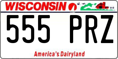 WI license plate 555PRZ