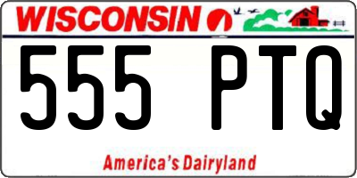 WI license plate 555PTQ