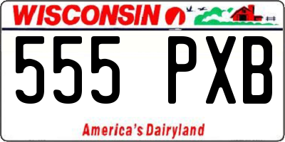 WI license plate 555PXB
