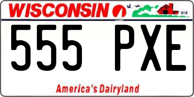 WI license plate 555PXE