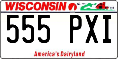 WI license plate 555PXI