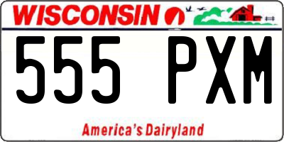 WI license plate 555PXM