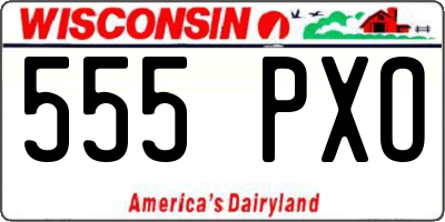 WI license plate 555PXO