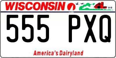 WI license plate 555PXQ