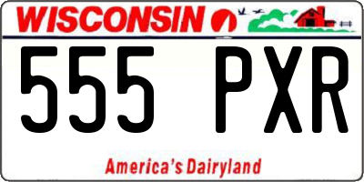 WI license plate 555PXR
