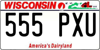 WI license plate 555PXU