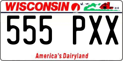 WI license plate 555PXX