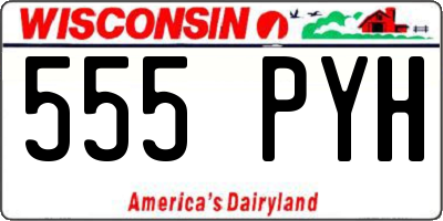 WI license plate 555PYH