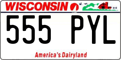 WI license plate 555PYL