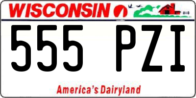 WI license plate 555PZI