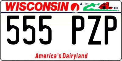 WI license plate 555PZP