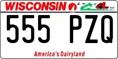 WI license plate 555PZQ