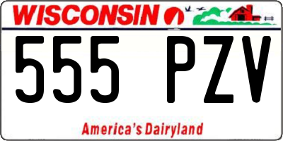 WI license plate 555PZV