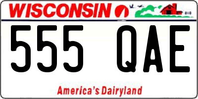 WI license plate 555QAE