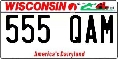 WI license plate 555QAM