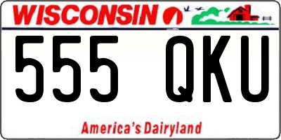 WI license plate 555QKU