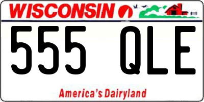 WI license plate 555QLE