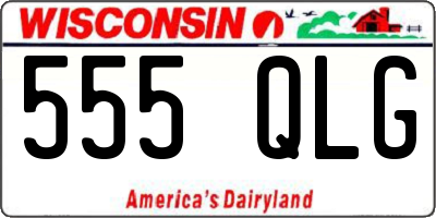 WI license plate 555QLG