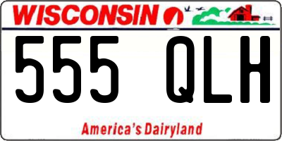 WI license plate 555QLH
