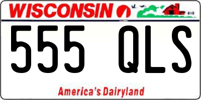 WI license plate 555QLS