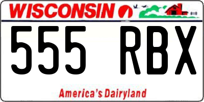 WI license plate 555RBX