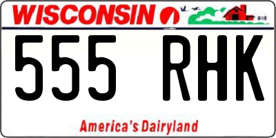 WI license plate 555RHK