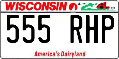 WI license plate 555RHP