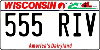 WI license plate 555RIV